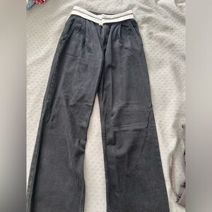 Bershka woman denim. Size Eur 34, USA 02. Black with white detail